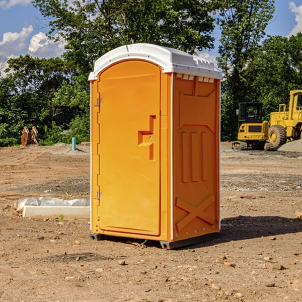 how often are the porta potties cleaned and serviced during a rental period in Brownsville